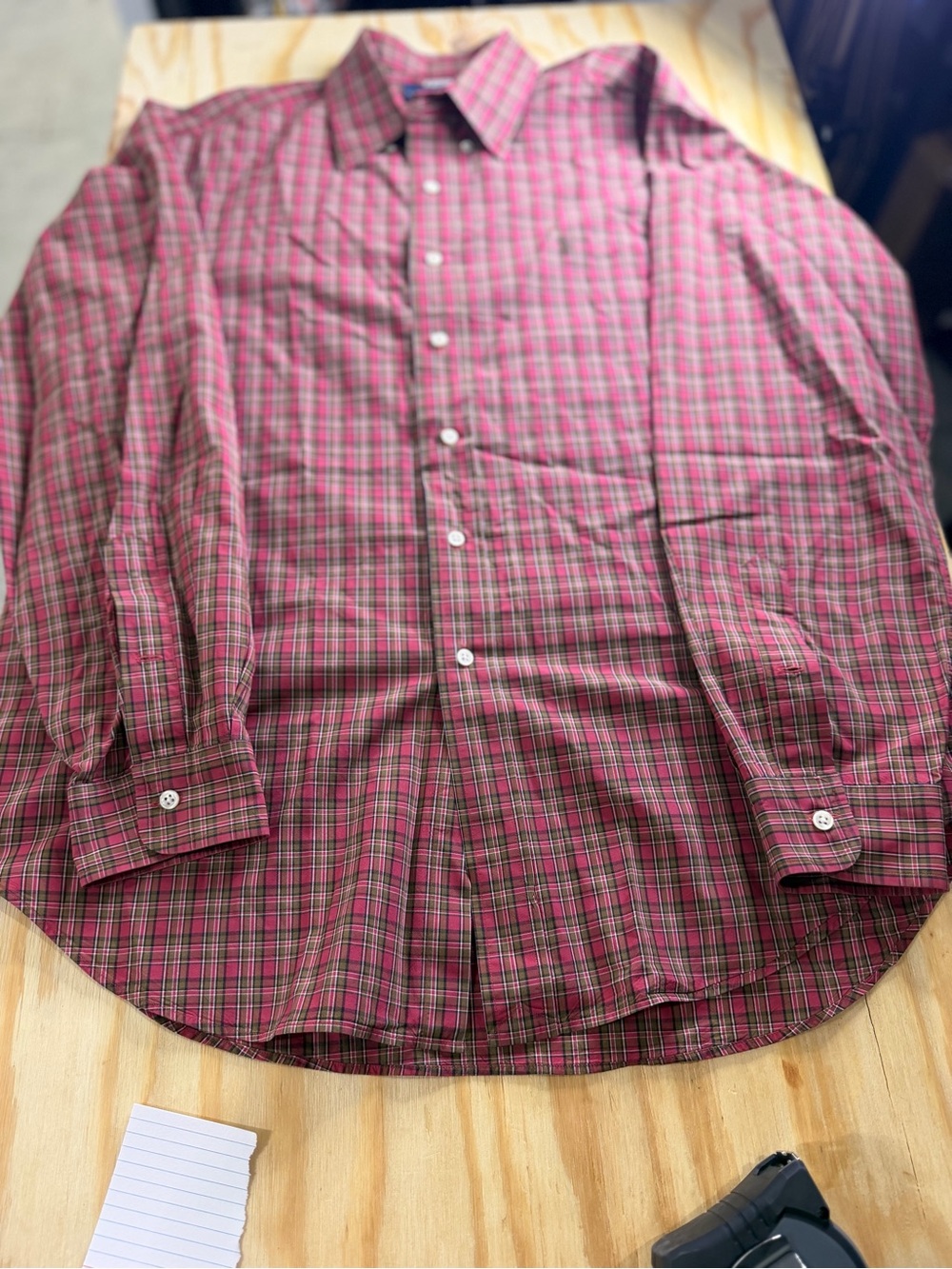 Ralph Lauren Classic Fit Men’s XL Red Plaid Long Sleeve Button Down Shirt
